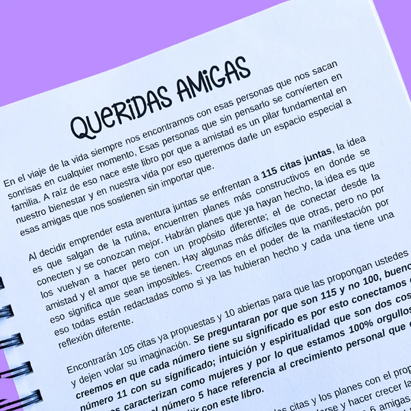 Bitácora de las 115 citas con amigas