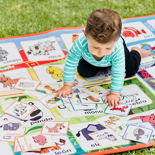 Tapete Acolchado Animales Bilingüe