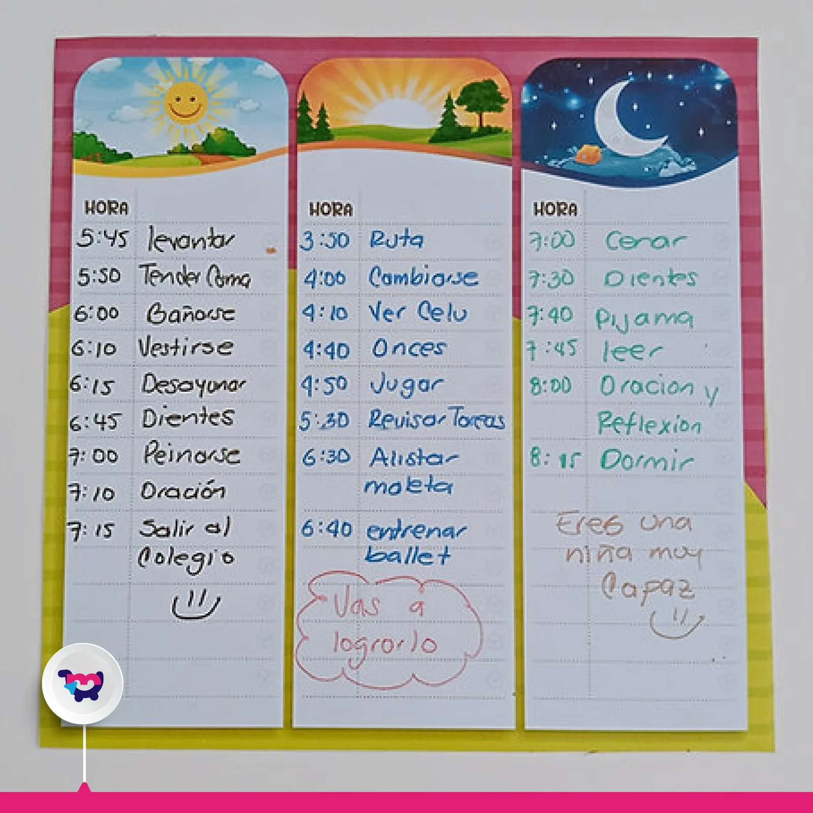 Kit organización para nevera niños