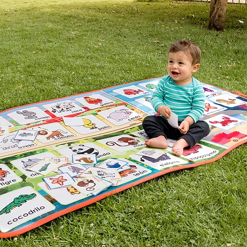 Tapete Acolchado Animales Bilingüe