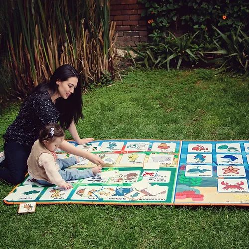 Tapete Acolchado Animales Bilingüe