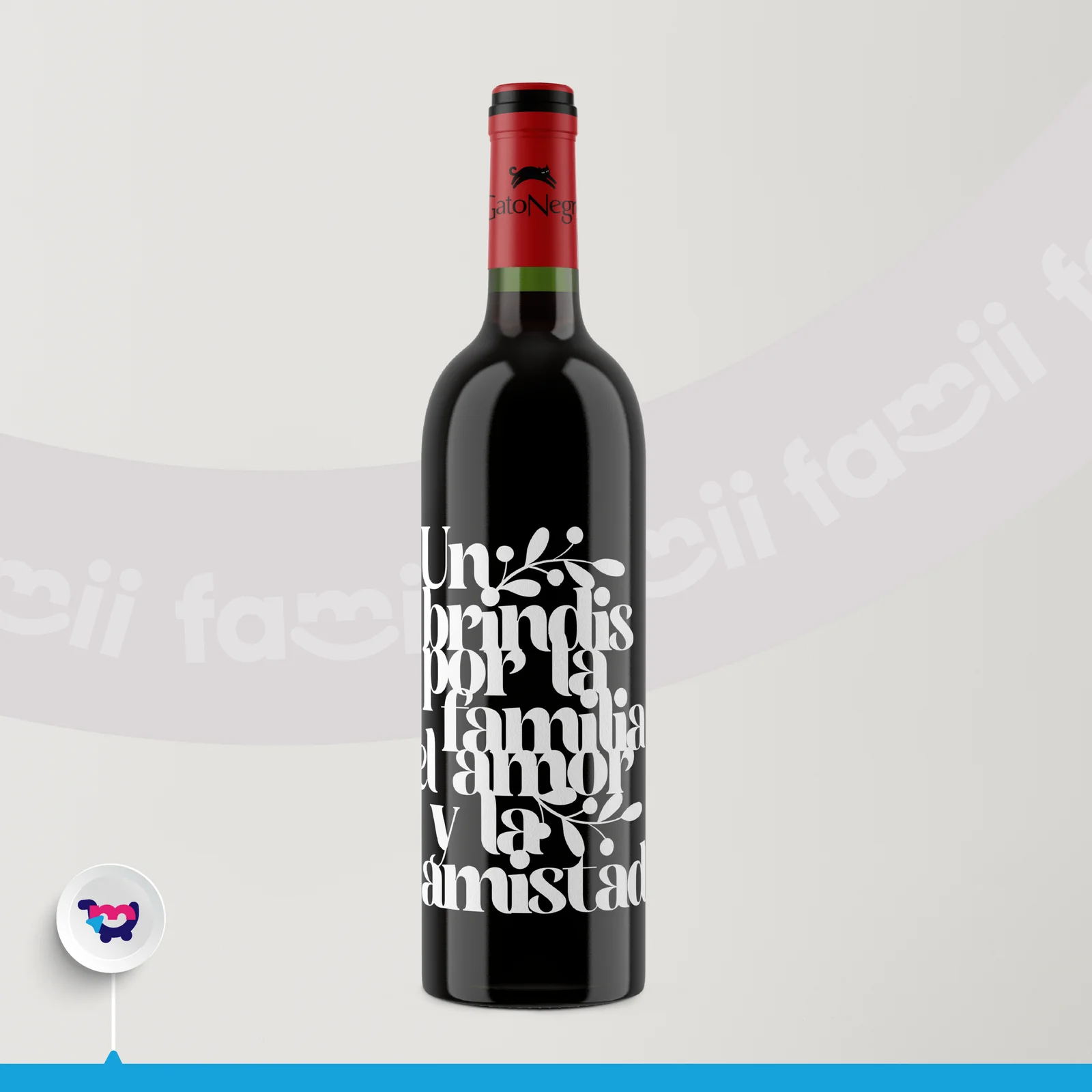 Vino “Un brindis por la familia, el amor y la amistad”