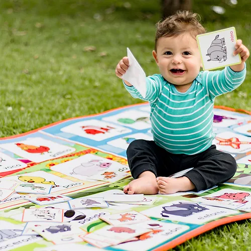 Tapete Acolchado Animales Bilingüe