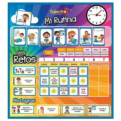 Tablero de Retos y Rutinas – Versión Español o Inglés