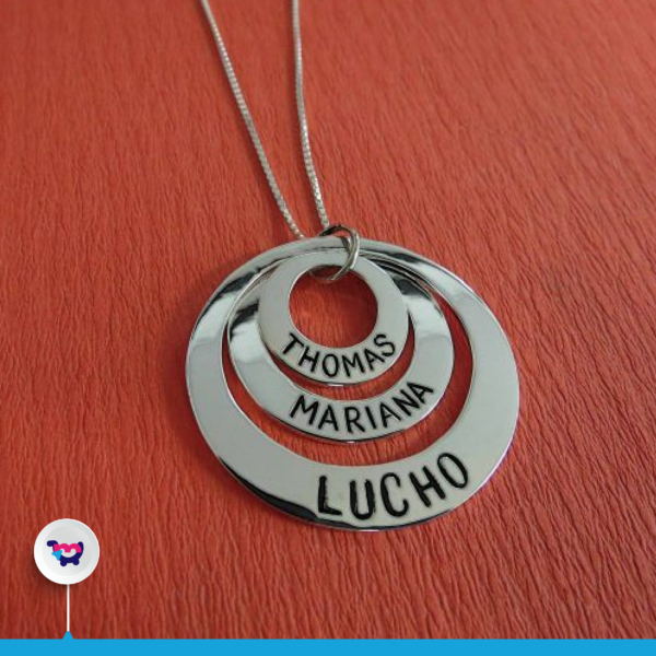 Dijes 3 aros colgantes