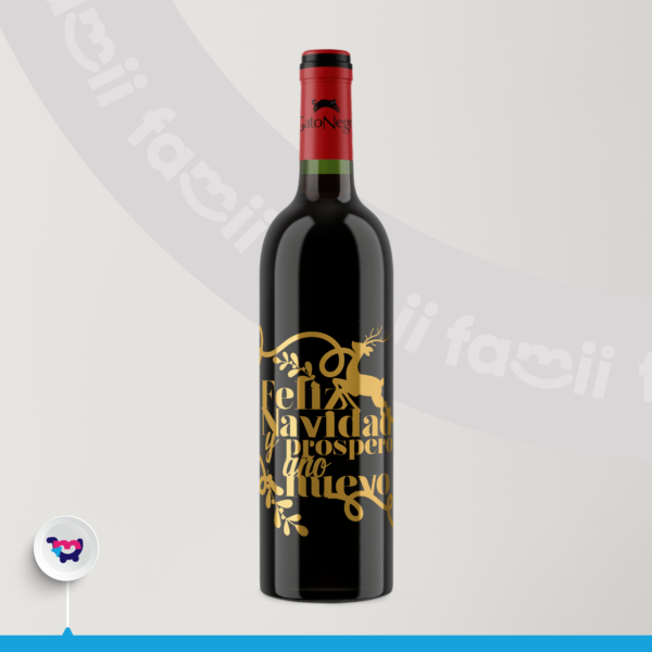 Wine "Merry Christmas and Happy New Year".